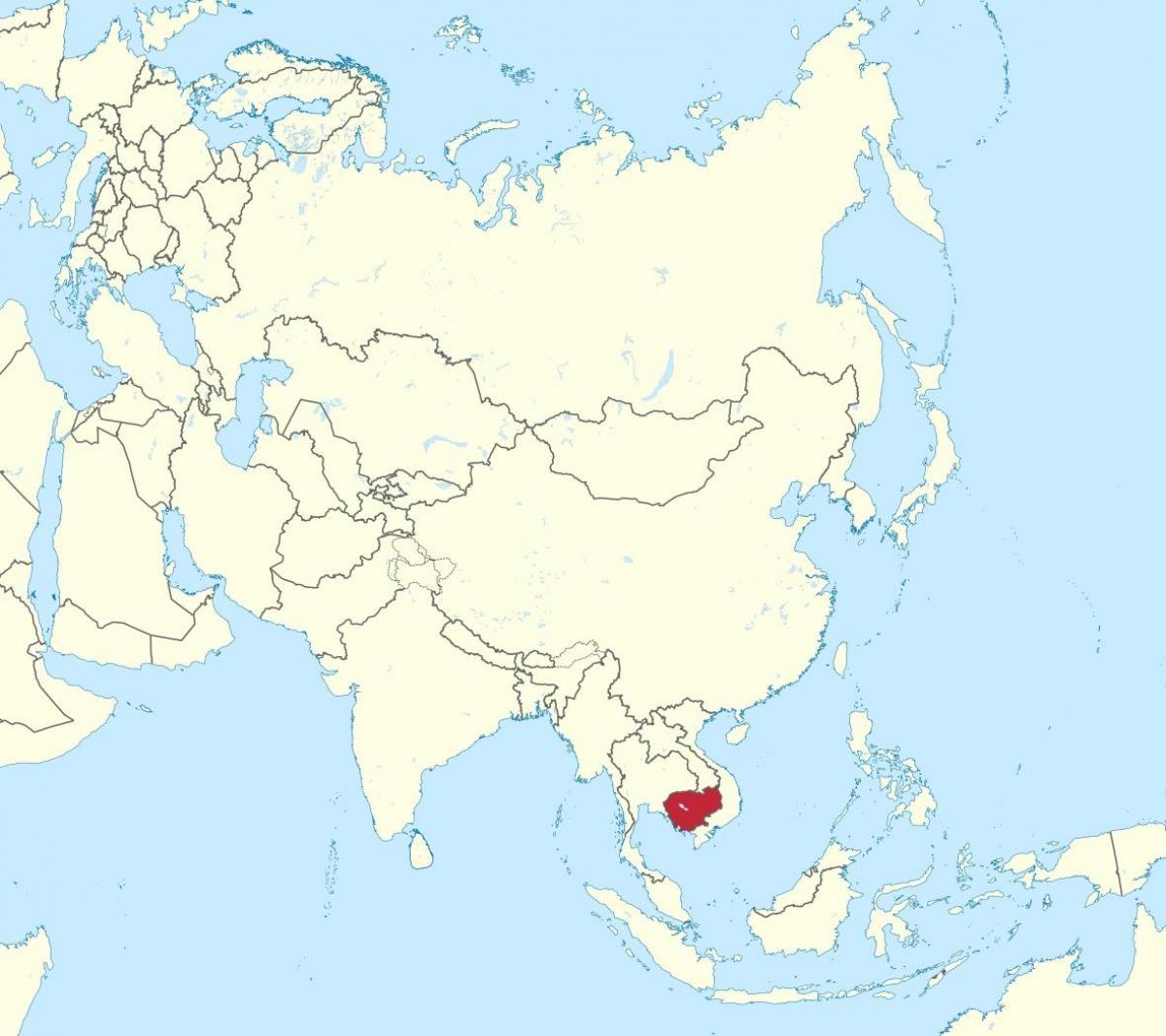 Peta Kamboja di asia
