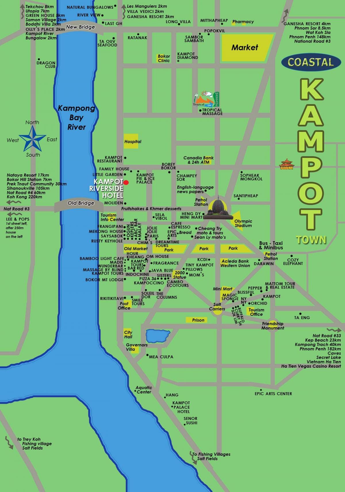 Peta dari kampot, Kamboja