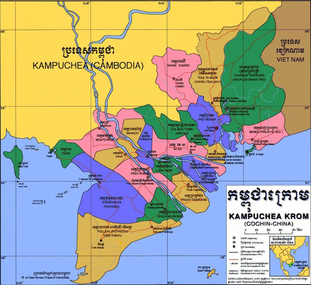 peta dari kampuchea