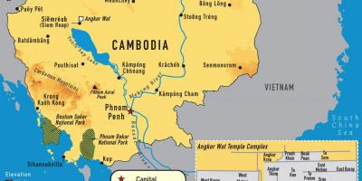 Angkor peta Kamboja