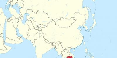 Peta Kamboja di asia